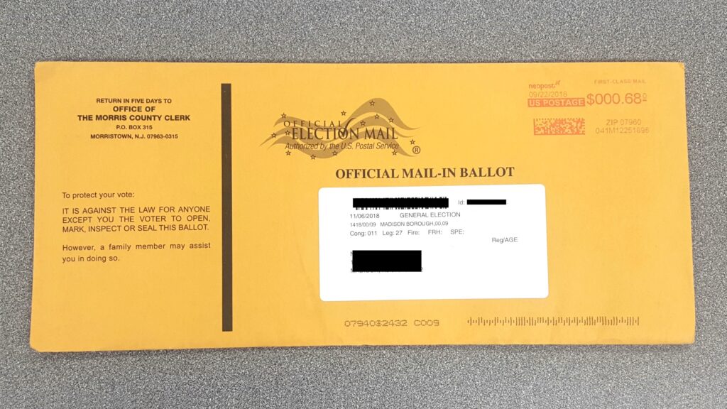 Outer Envelope "Official Mail-in Ballot"